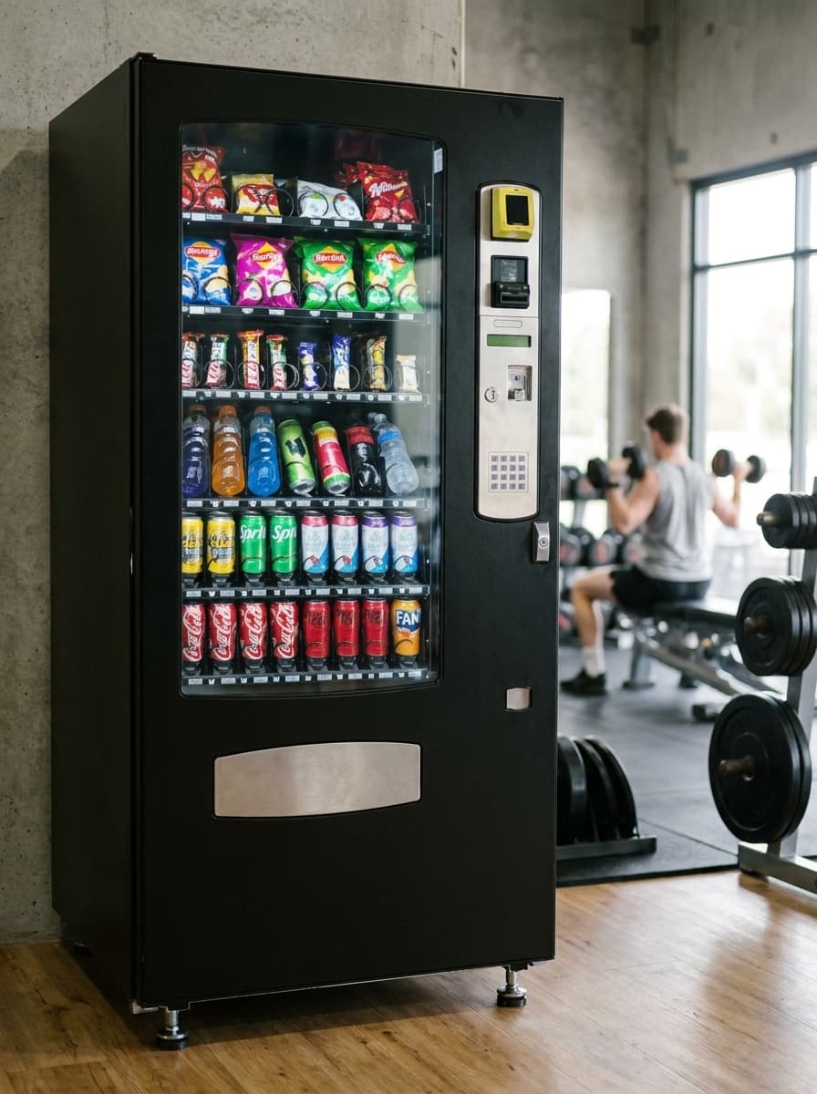 A QuikVend machine placed in a gyms venue