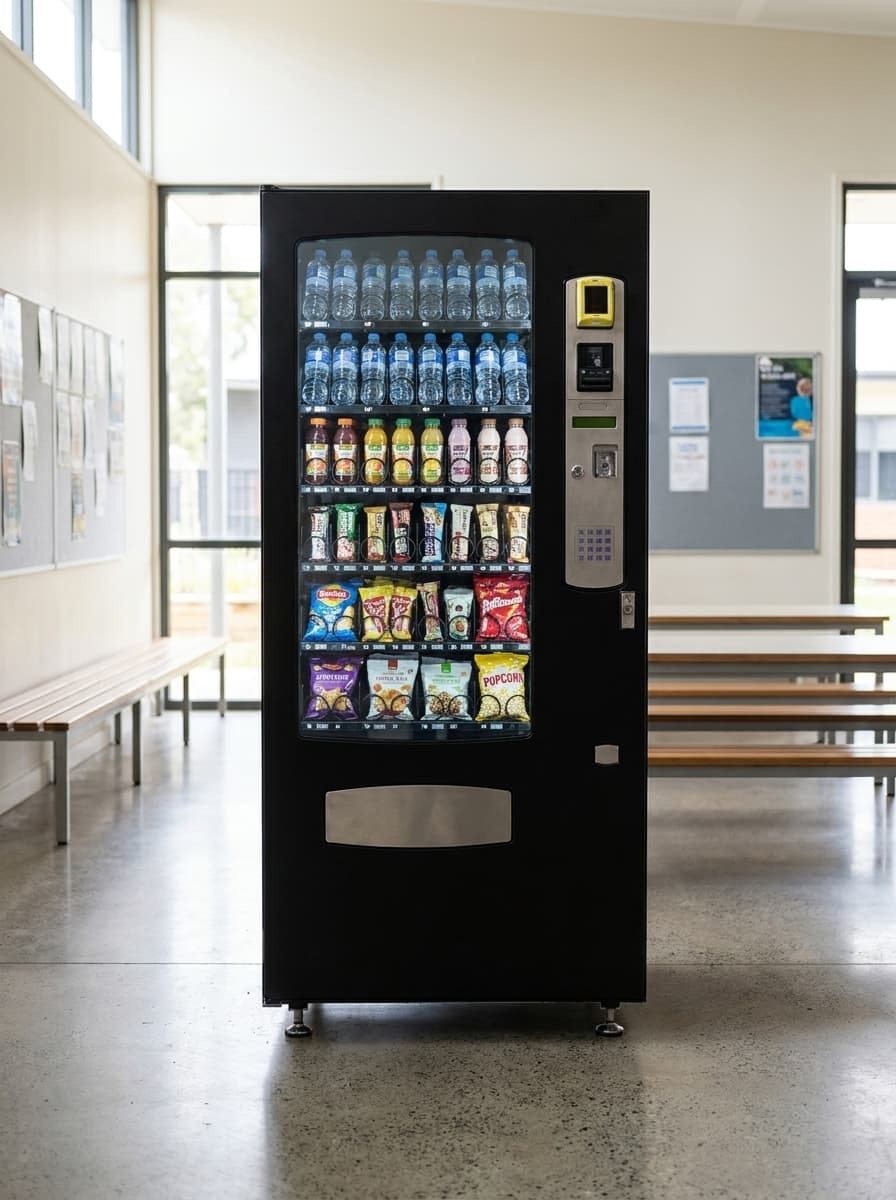 A QuikVend machine placed in a schools venue