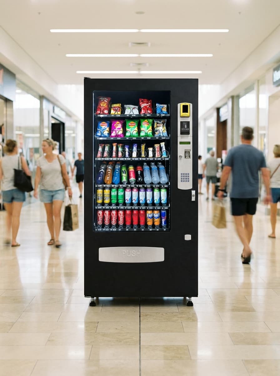 A QuikVend machine placed in a shopping venue